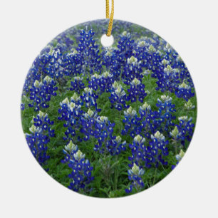 Foto för Texas Bluebonnetsfält Julgransprydnad Keramik