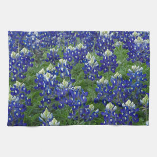 Foto för Texas Bluebonnetsfält Kökshandduk