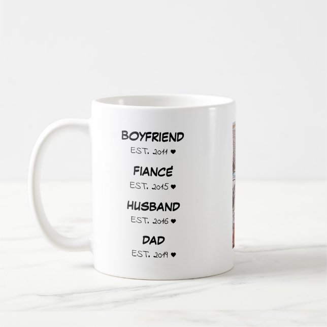 Foto för tidslinje Pappa Far Valentines day Kaffemugg (Vänster)