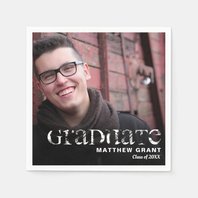 Foto för trendig Studenten Firande Pappersservett (Framsidan)