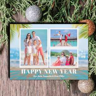 Foto för Tropical Beach Gott nytt år Julkort