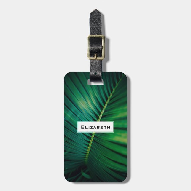 Foto för tropisk skog från grönt Löv Bagagebricka (Vertikal Framsida)