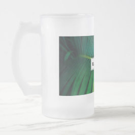 Foto för tropisk skog från grönt Löv Frostat Ölglas