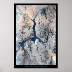 Foto för tryck för affisch för sjöMead satellit-