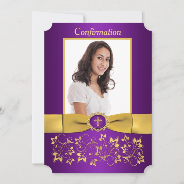 Foto för tryckt RIBBON Biljett Shaped Confirmation Inbjudningar (Framsida)