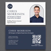 Foto för tung blå enkel Professionell QR-kod