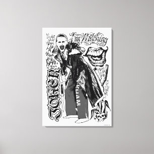 Foto för typografi för Joker för självmordSqua Canvastryck
