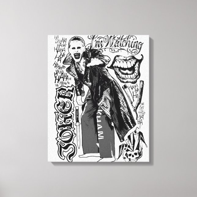 Foto för typografi för Joker för självmordSquad | Canvastryck (Framsida)