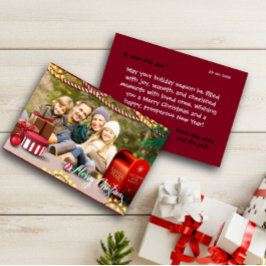 Foto för uppspelningsfamiljen för god jul Greeting Julkort