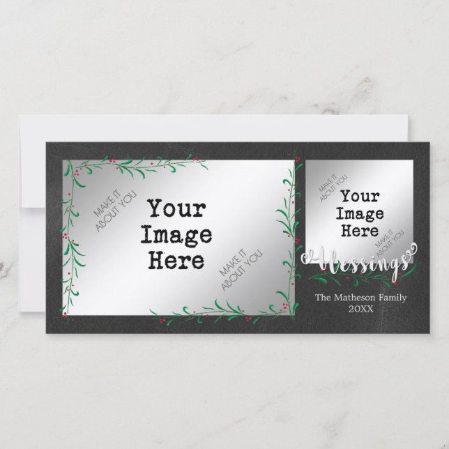 Foto för VÄLSIGNELSER för järnekbärbylte Julkort (Framsida)