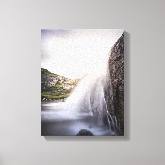 Foto för vattenfall liggande canvastryck (Framsida)