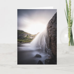 Foto för vattenfallsliggande liggande kort