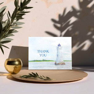 Foto för vattenfärgen Cockspur Lighthouse Watercol Tack Kort