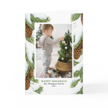 Foto för vattenfärgssnö Pinecones Glad helg