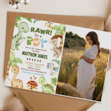 Foto för vattentorfärg Cute Dinosaur Boy Shower