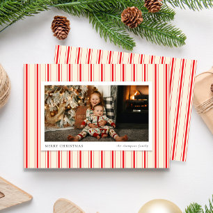 Foto för vintage Ticking Rand Red God jul Julkort