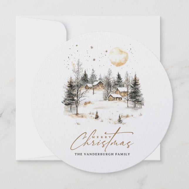 Foto för vinterfärgstomme (Vinter) Julkort (Framsida)