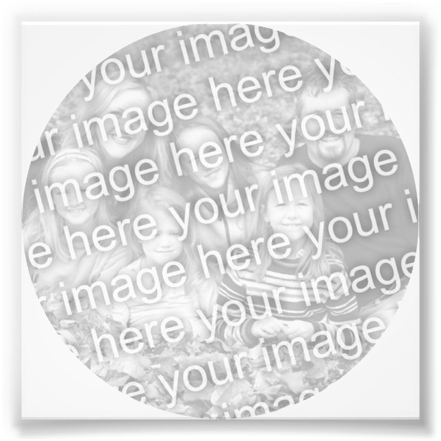 Foto för vit cirkel Ram (Framsidan)