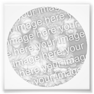 Foto för vit cirkel Ram