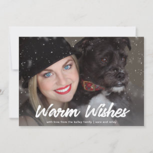 Foto för Warm Önskemål Personlig-Vågrät Julkort