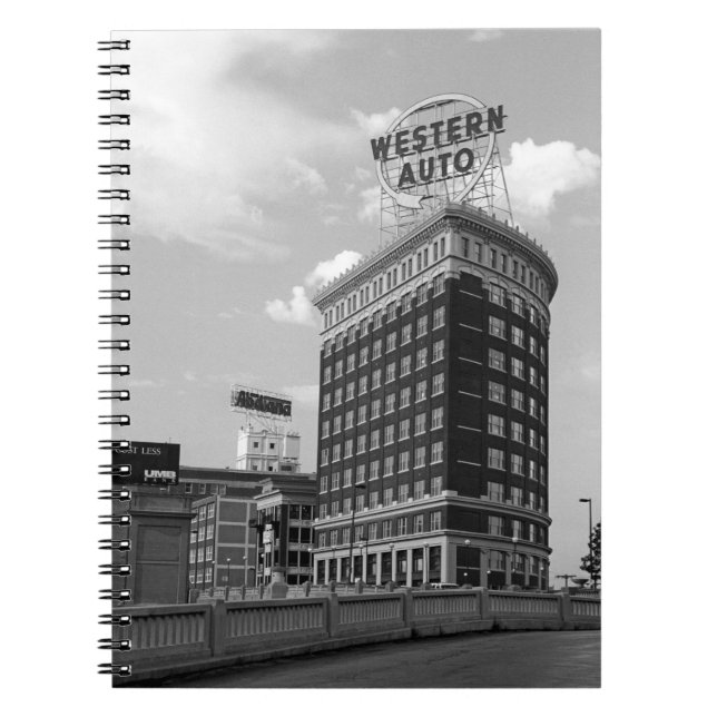 Foto för western automatisk signering av svartvitt anteckningsbok (Framsidan)