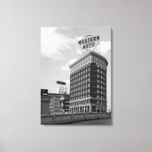 Foto för western automatisk signering av svartvitt canvastryck