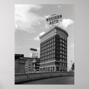 Foto för western automatisk signering av svartvitt poster