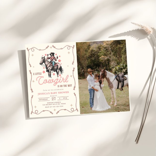 Foto för Westerna babyskor med tugga Inbjudningar (Skapare uppladdad)