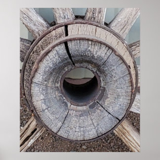 Foto för westernt vagnhjul poster