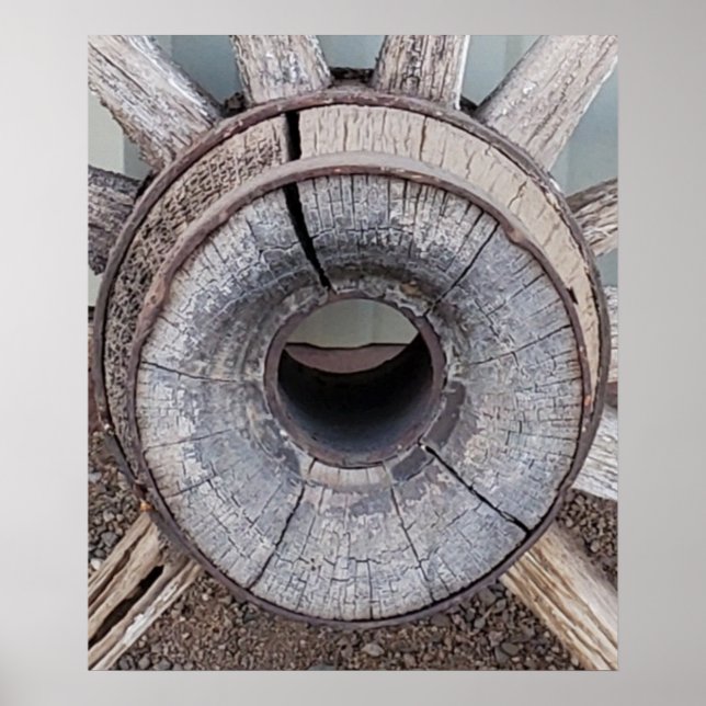Foto för westernt vagnhjul poster (Framsidan)