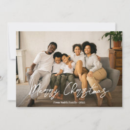 Foto för Winterberry Mönster-familjen i elegant-sk Julkort