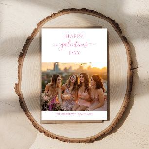 Foto för Xoxo Girly Rosa Lycklig Galentines Day Julkort