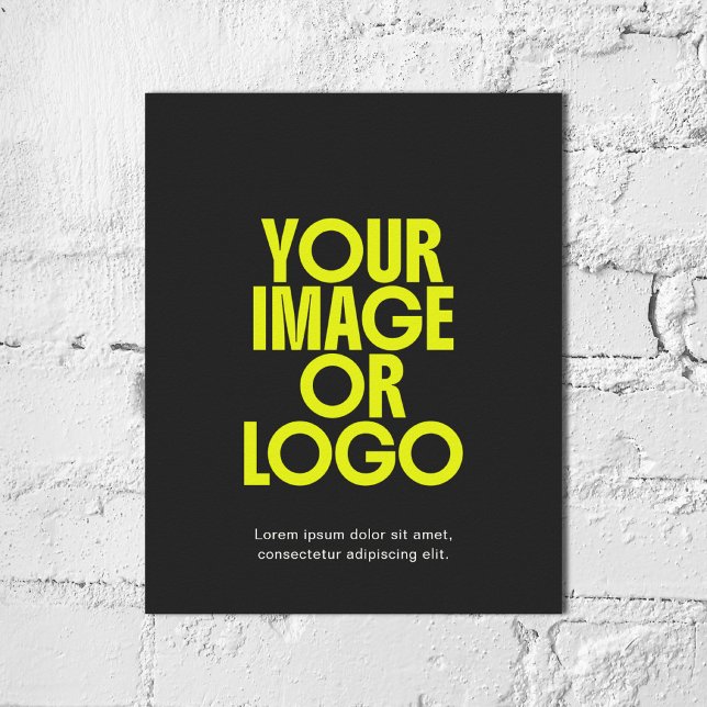 Foto Företag Logo Enkel Minimal Svart Poster (Skapare uppladdad)