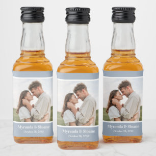 Foto Förlovningsfest Dammigt Blått Spritflaskor Etikett