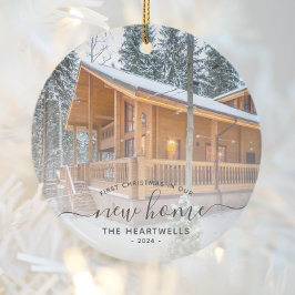 Foto Första jul - nytt Home Grått Script 2024 Julgransprydnad Keramik