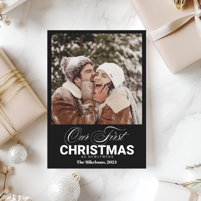 Foto Första jul som Newlyweds Julkort (Skapare uppladdad)