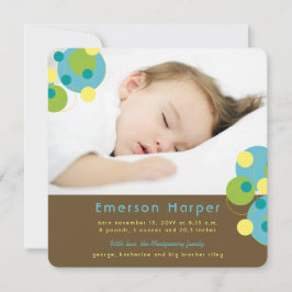 Foto från Aqua Teal Bubly Pop Retro Circles Pojke Julkort