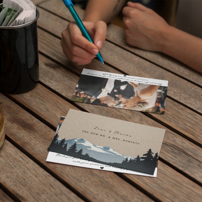 Foto från Bröllop i skogen för skogsområden i berg Tack Kort (Skapare uppladdad)