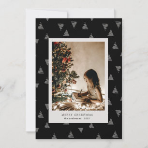 foto från den minimalistiska moderna deco Julgran Julkort