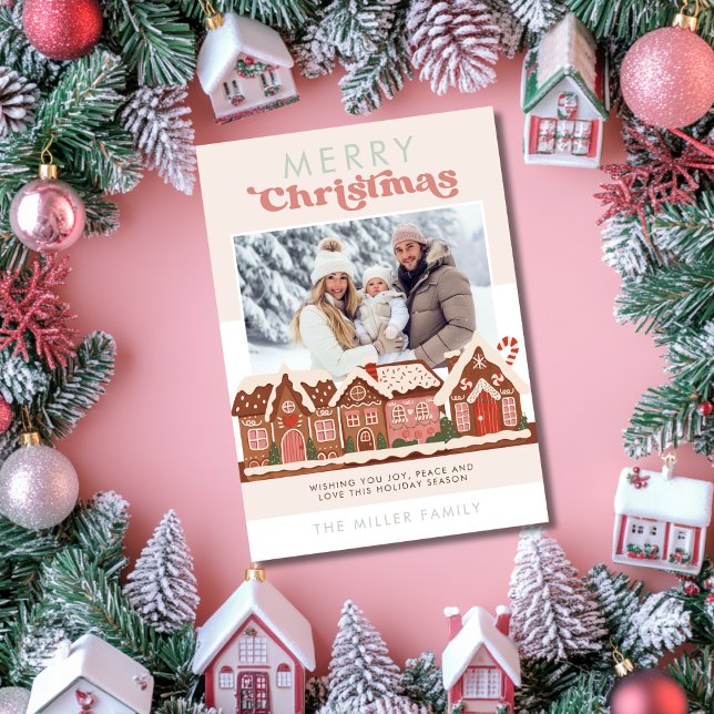 Foto från Gingerbröd House Modern God jul Julkort (Skapare uppladdad)