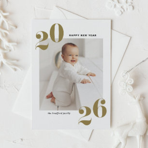 Foto från Guld Modern Typography Gott nytt år 2022 Helg Vykort