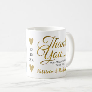Foto från guld Tack och Groom Bröllop Kaffemugg