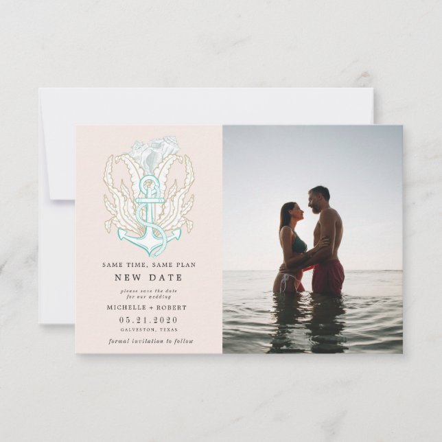 Foto från kustnära hav Ändra datum Inbjudan (Framsida)