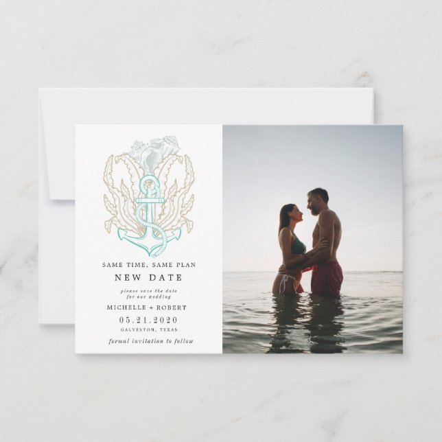 Foto från kustnära hav Ändra datum Inbjudan (Framsida)