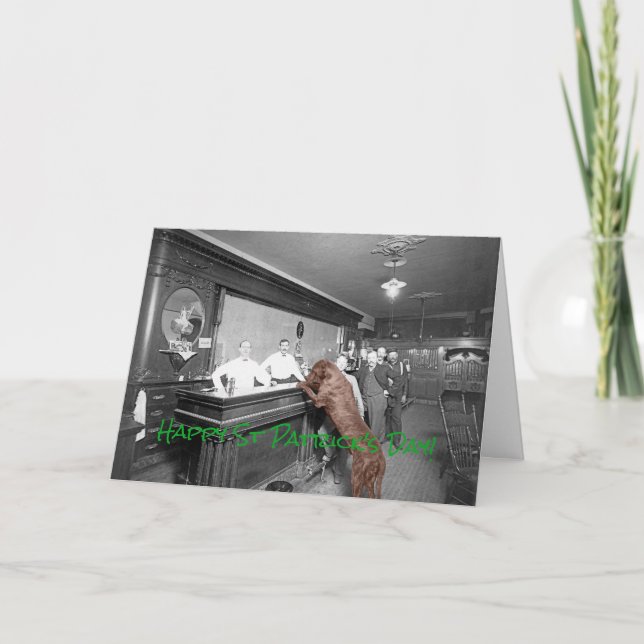 Foto från Lycklig St patricks day Hund Friendly Pu Kort (Framsida)