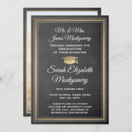 Foto från moderkort och Guld Studenten Meddelande