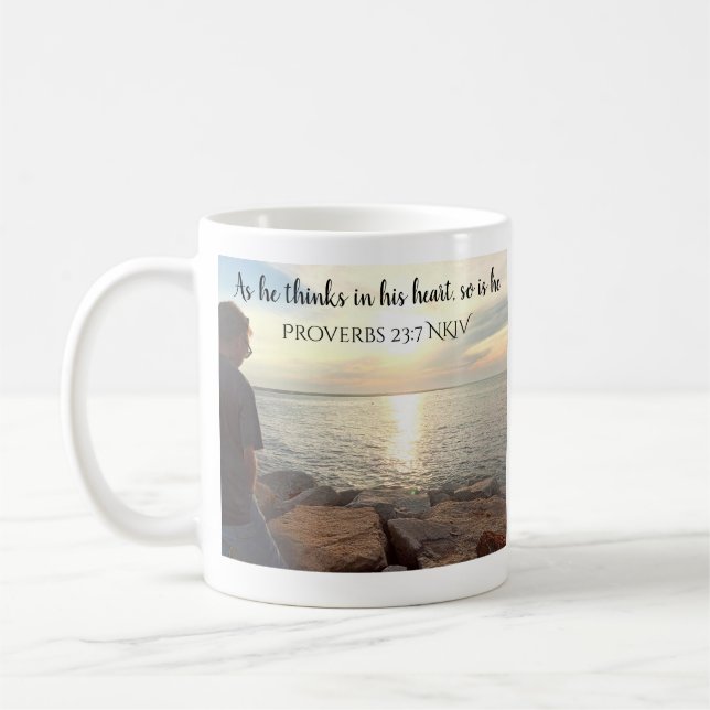 Foto från Ocean Bok av Proverbs Wisdom Bible Kaffemugg (Vänster)
