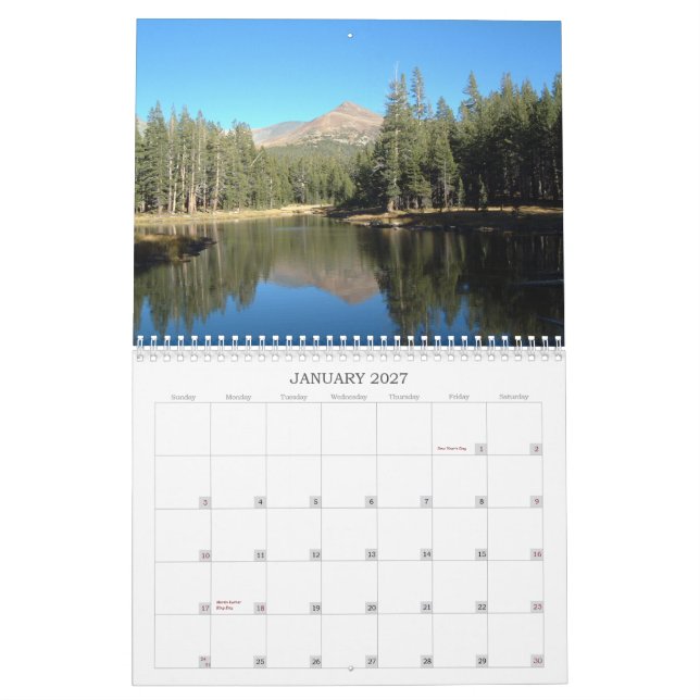 Foto från över stater kalender (Jan 2027)