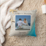 Foto från Tropical Sea Sbride Groom bröllop Kudde<br><div class="desc">Tropiska havsstranden,  brud- och groomfoto,  bröllop Dekorativ kudde. Du kan lägga till egna foton,  namn och datum.</div>