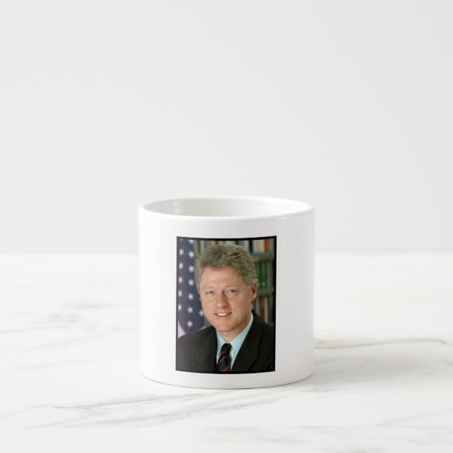 Foto från Vita huset med president Bill Clinton Espressomugg (Framsidan)